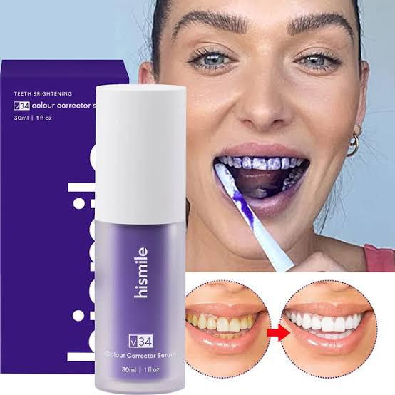 Teeth Removing Deep Smoke Stains Gingiva Protection Purple Orthopedic Toothpaste Cleans Oral Cavity Brightens Teeth Hismile V34