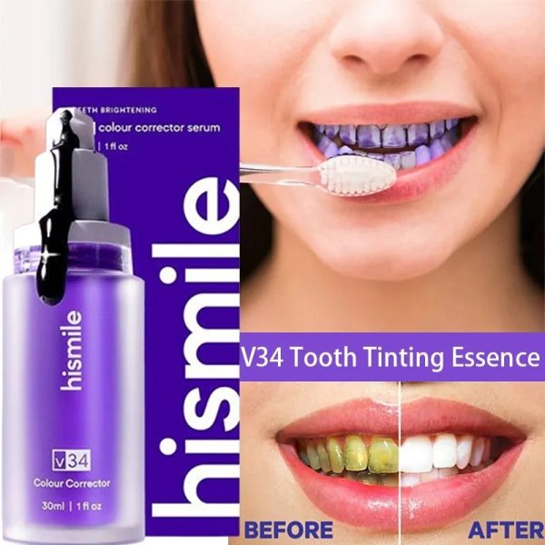 Teeth Removing Deep Smoke Stains Gingiva Protection Purple Orthopedic Toothpaste Cleans Oral Cavity Brightens Teeth Hismile V34